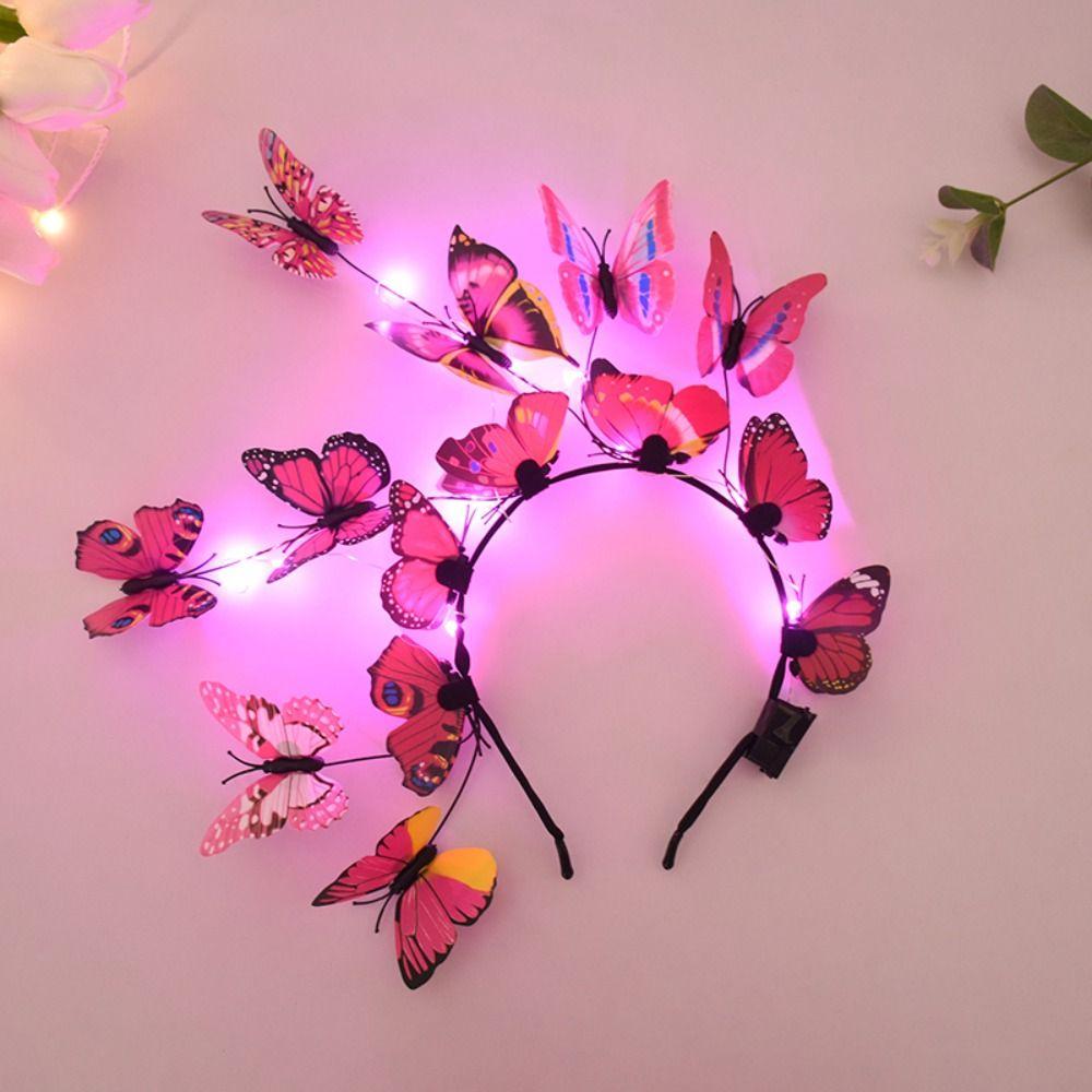 LED lumières LED lueur bandeau coloré clignotant bandeau lumineux papillon bandeau enfants cadeau