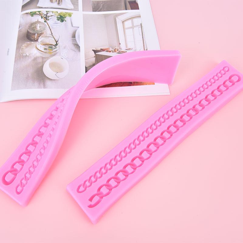 Moule Silicone Dentelle Chaîne Gâteau Chocolat Sucre Pâtisserie Goutte Collier Bricolage Travail Manuel