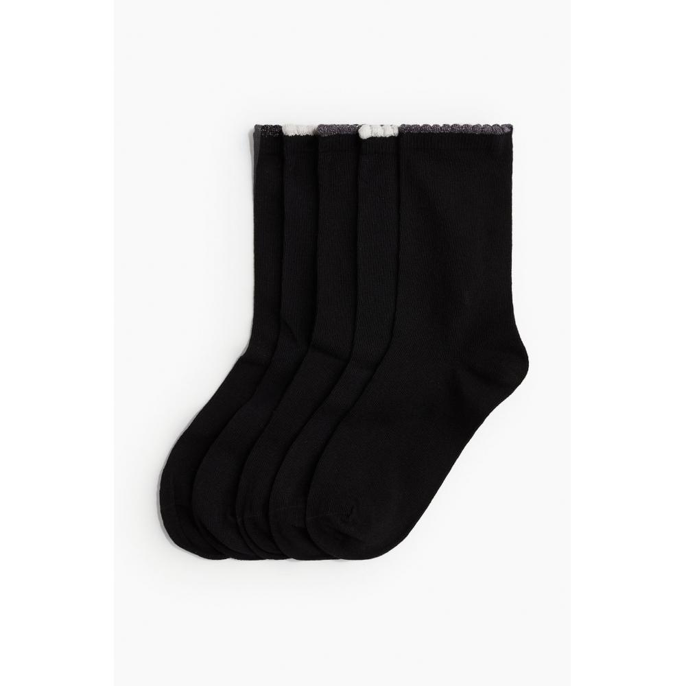 

HM Socks Set of 5 Black Glitter