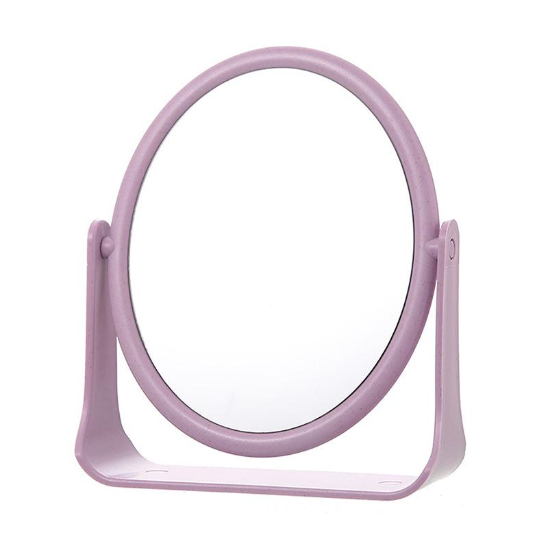 Portable with Stand Square Round Princess Mirror for Home Use Foldable Desktop Makeup Mirror Double Sided 360 Degree Rotating
