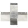 VidaXL Connecteurs de poteau 4 pcs Forme en X Métal galvanisé 71x71 mm