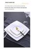 Gold Rimmed Jingdezhen Bone China Flat Plate - Elegant Ceramic Dinnerware for Home & Restaurant