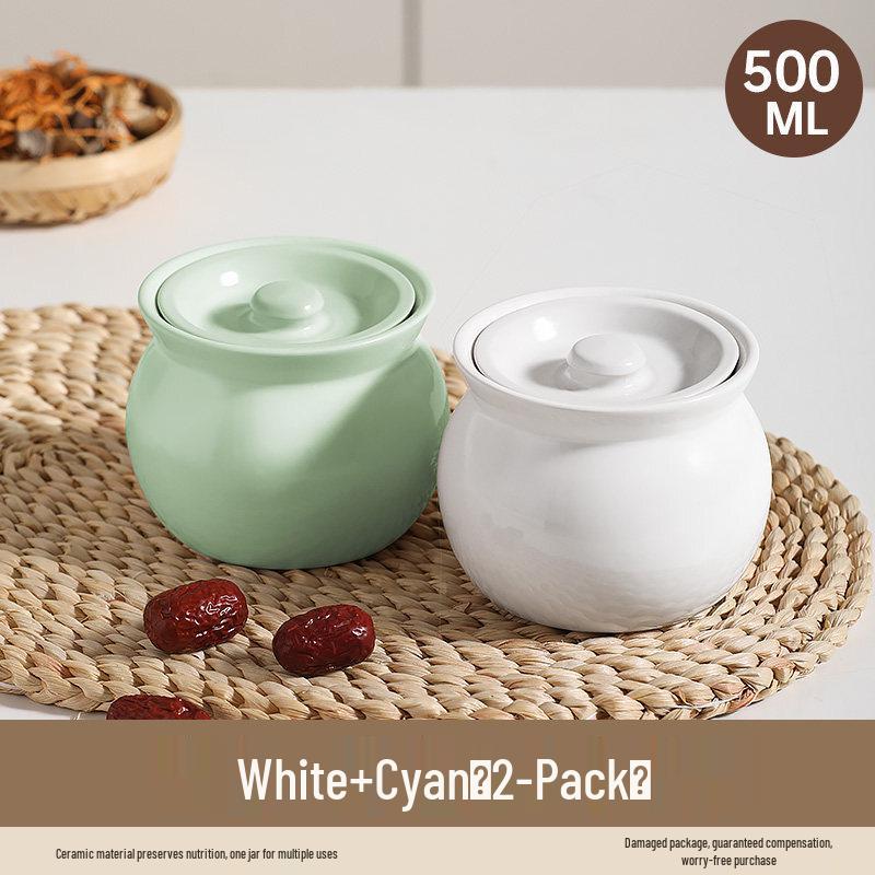 Qiwei Ceramic Personal Stew Pot with Lid