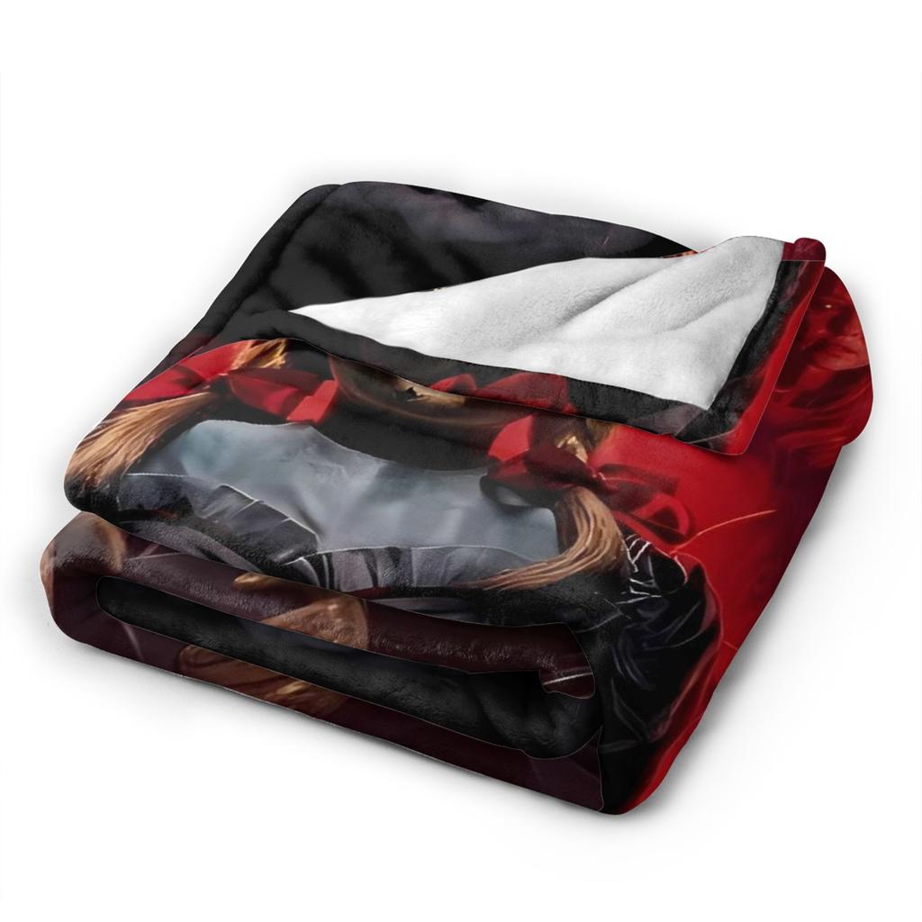 The Conjuring Annabelle Rossa Coperta in Flanella Calda Morbida Coperta Plaid per Divano Sedia Viaggio Ufficio Copriletto Copridivano Letto