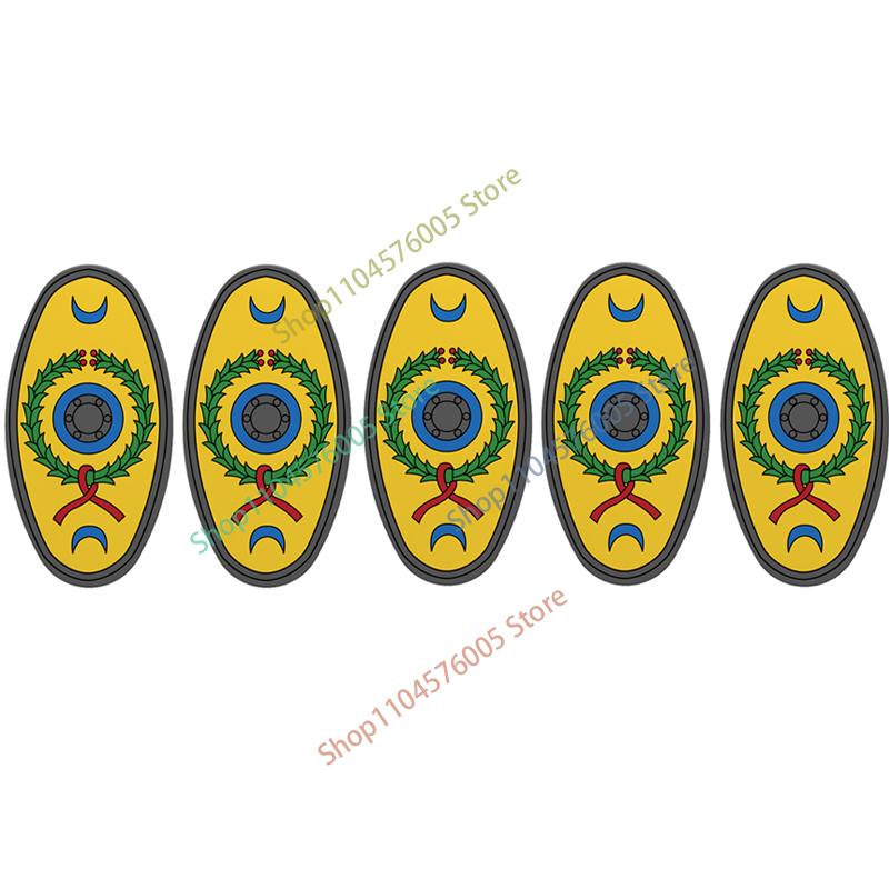 Średniowieczny Rzym Tarcza Budowlane Klocki Wojskowe Żołnierz Rzymski Wojownik Rycerz Postać Łucznik Fartuch Płaszcz Akcesoria Ceglany Zabawka Prezent