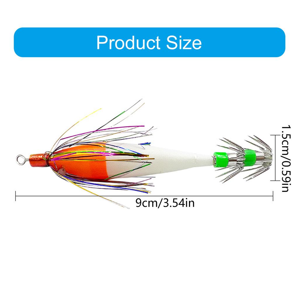 Fishing Squid Jigs Saltwater Fishing Lures Squid Jigs Hook Hard Fishing Lures Luminous Shrimp Prawn Lures Enduring