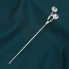 Retro Alloy Flower Branch Hairpin Diy Antique Hanfu Step Hairpin Electrophoresis Electroplating Double-Headed Hairpin