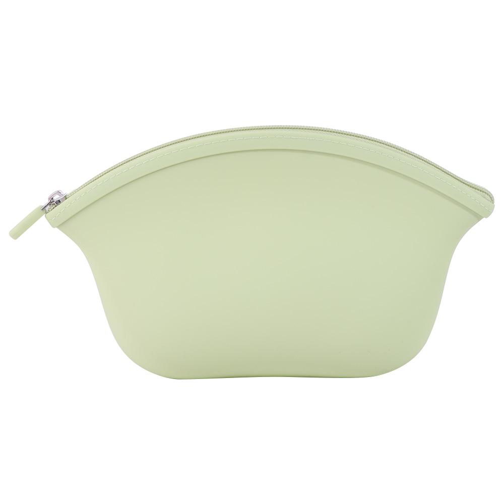 Trousse de toilette cosmétique en silicone imperméable Couleur bonbon Grande capacité Sac de rangement lavable Gain de place Porte-monnaie Pochette de maquillage Étudiants