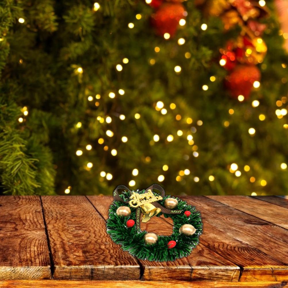 Doll House Accessories 6cm Christmas Miniature Door Wreath Christmas Wreath Decoration Garden