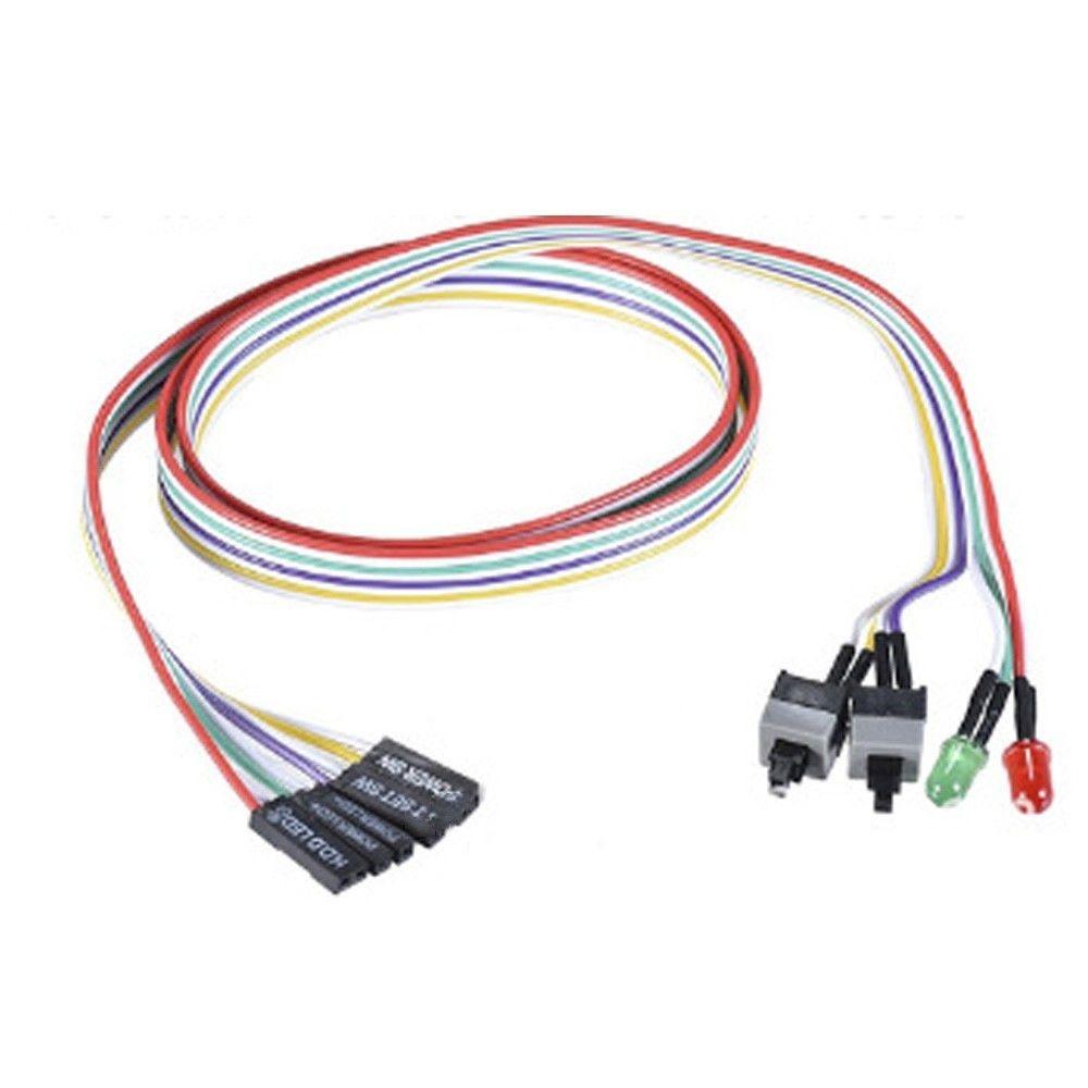 65cm Computer Case PC Desktop Power on Computer Cables Reset Switch Cable Connectors