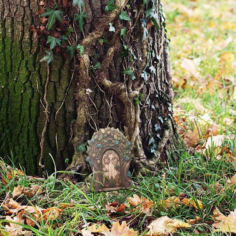 New Mini Fairy Doors Wooden Elf Door Embellishments Home Garden Decor Ornamnet