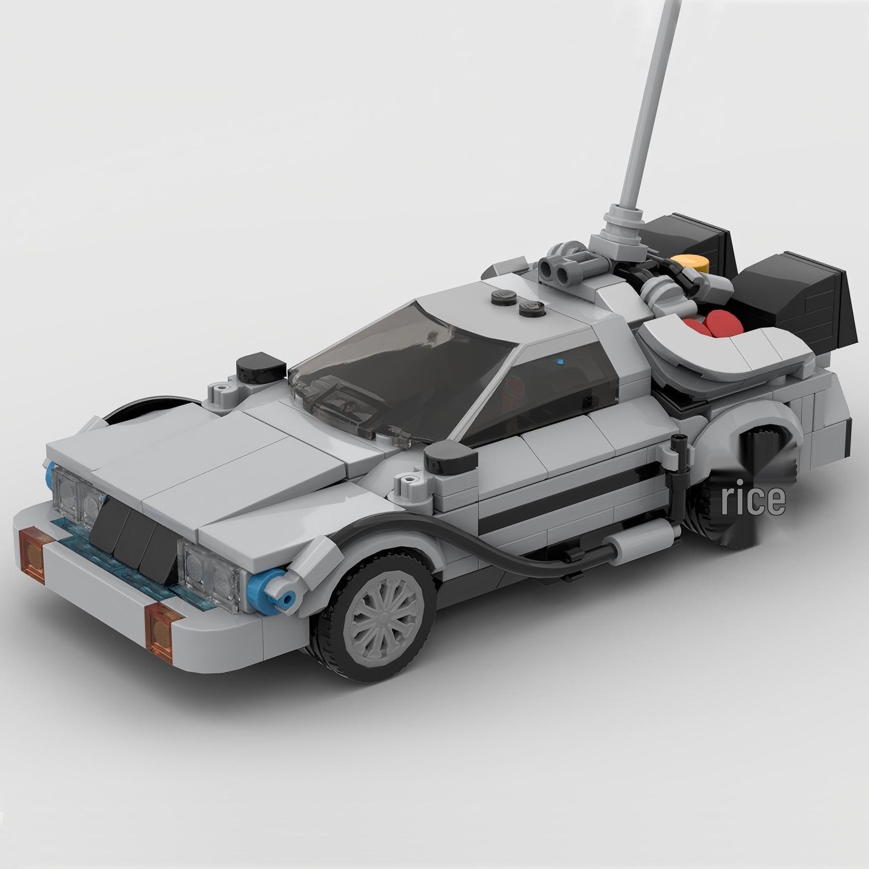 

DeLorean Time Machine Building Block Set, Small Particle, Compatible with LEGO