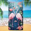 1pc Tropical Plant Flower Beach Towel, Quick Drying Absorbent Swimming Towel, Suitable for Sports, Camping, Yoga, Swimming