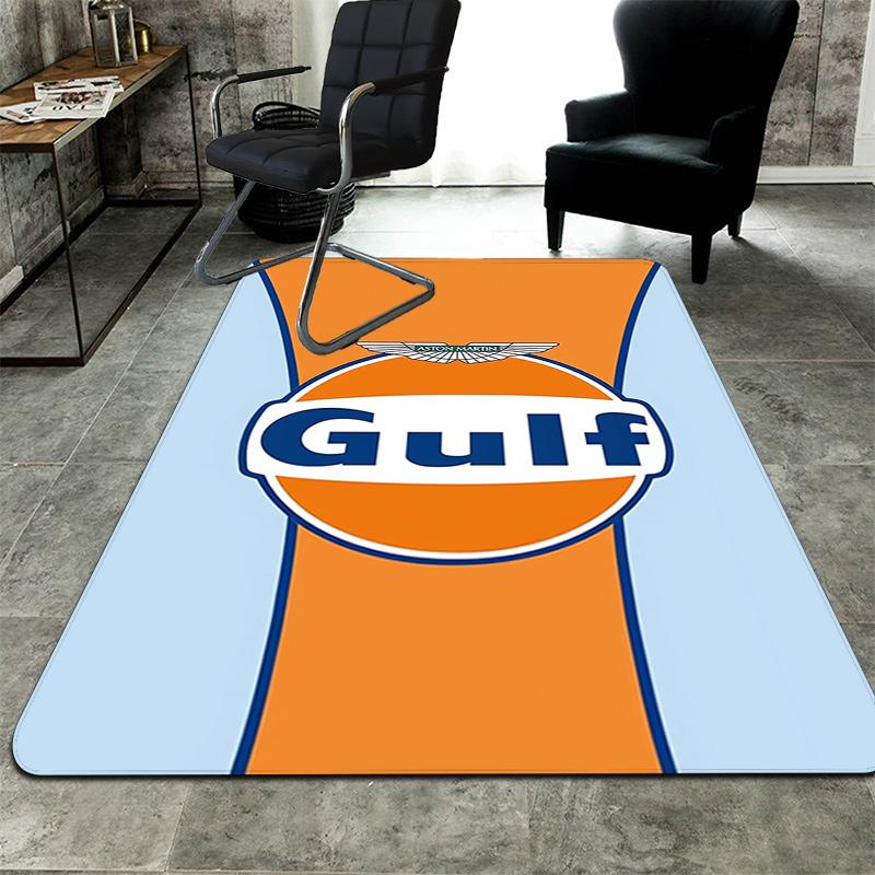 Vintage Gulf Oil Logo Rug Floor