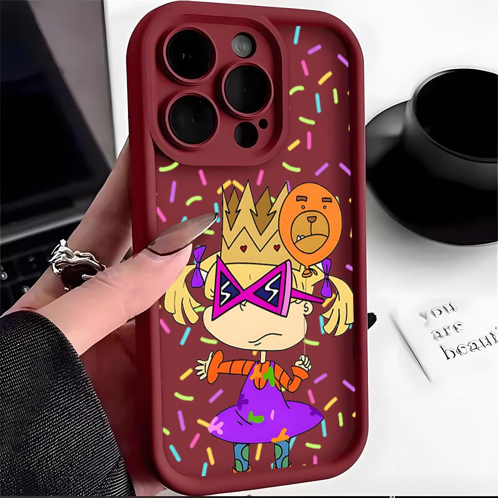 Funny Cartoon R-Rugrats Phone Case For IPhone 16 Pro Max 15 Pro 14 Plus 13 12 11 XR XS Max X 7 8 Plus Soft TPU Back Cover