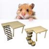 Wooden Climbing Ladder Jumping Platform Toy for Hamster Small Pet Safe Play Environment Corner Entertainment Accessory