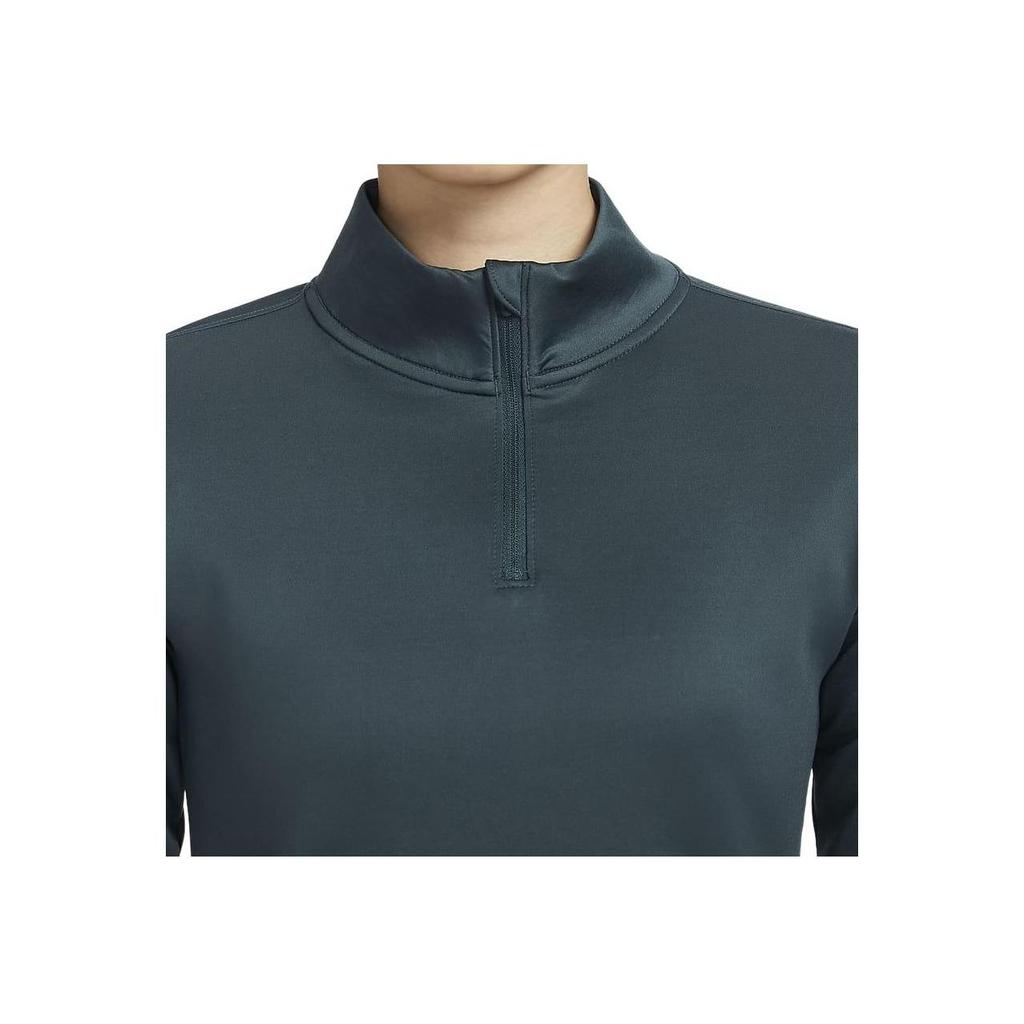 Nike Women's Dri-FIT 1/2-Zip Long-Sleeve Training Top Deep Jungle DD4946-328