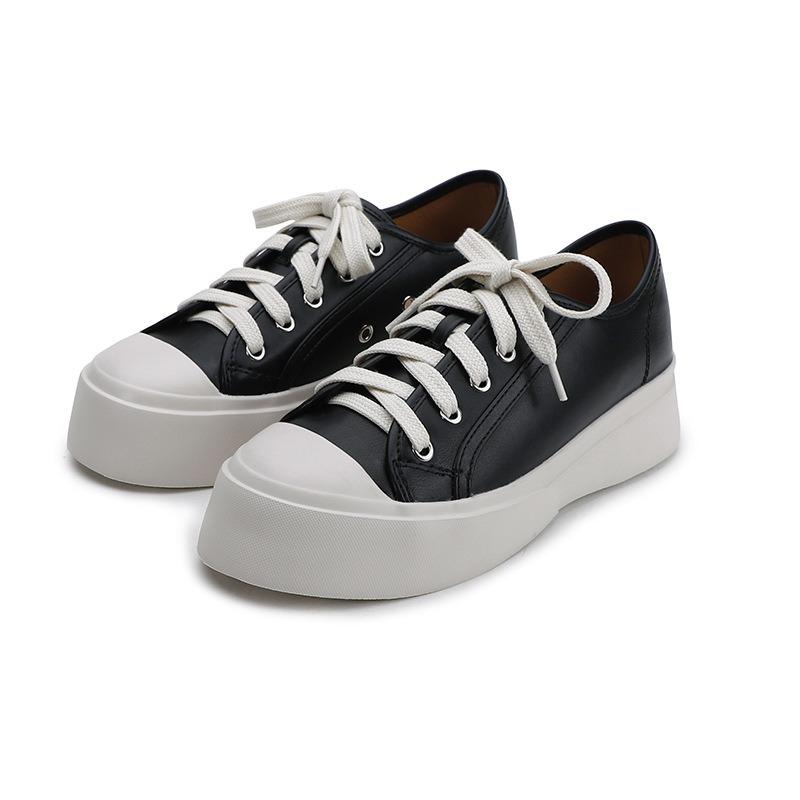 

Big head cute~ lace-up heightening platform casual big head shoes board shoes women s little white shoes 40