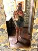 Women's Striped Crochet Knit Cardigan Short Sleeve Button Down Hollow Out Y2K Top