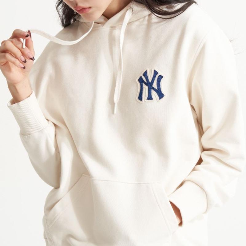 New MLB New York Yankees Sweatshirts Unisex White 3AHDM0121-50CRS