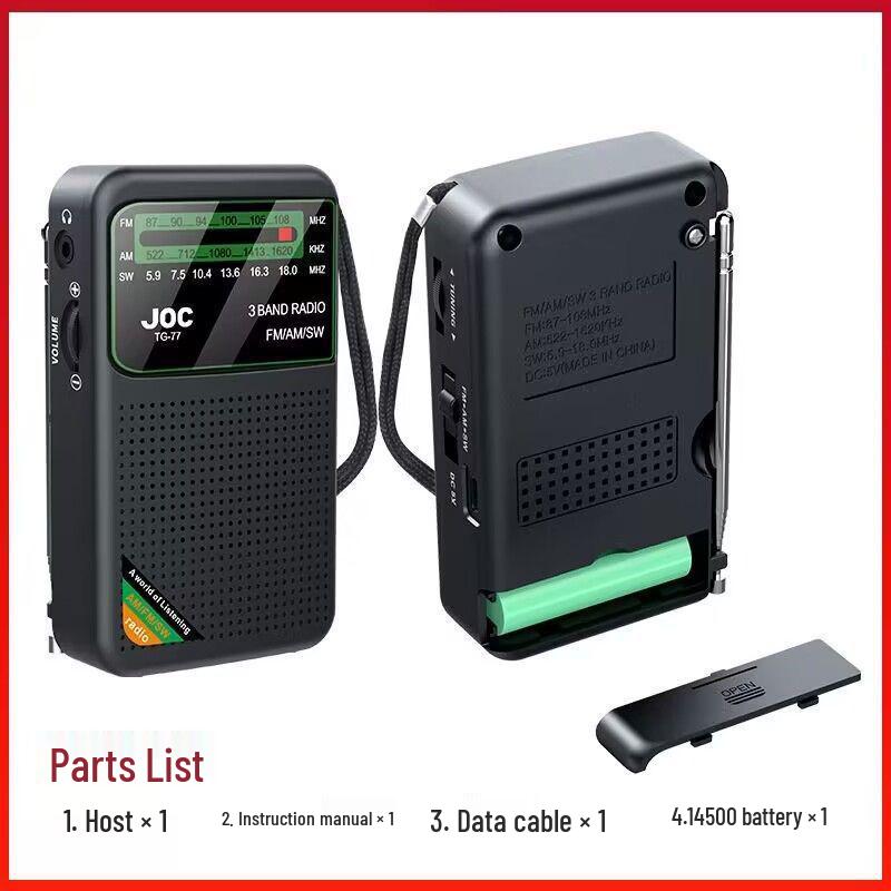 2024 Retro-Style Rechargeable Full Band Mini Radio for Seniors