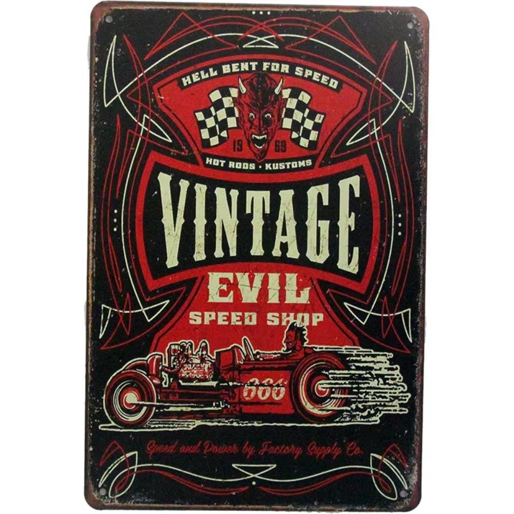 Retro Tin Art in European and American Industrial Style with Human Figures - Creative Wall Decor Paintings Ideal for Bars,