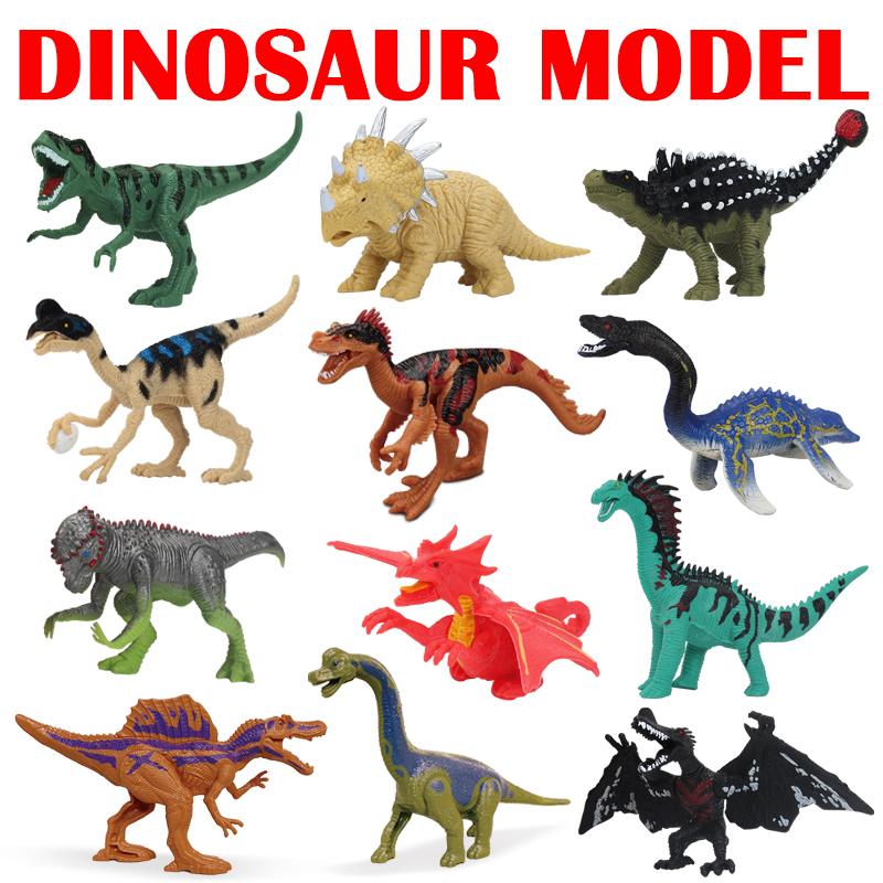 Jurassic Dinosaur Animals Model Action Model Tyrannosaurus Rex Pterosaur Triceratops Collection Educational Kid Toy Boy Present