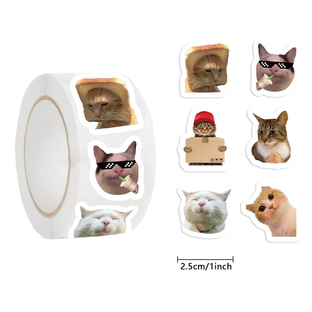 100-500pcs Cartoon Meme Cat Stickers For School Reward Stickers Classroom Decoration Encouragement Sticker For Student Teacher