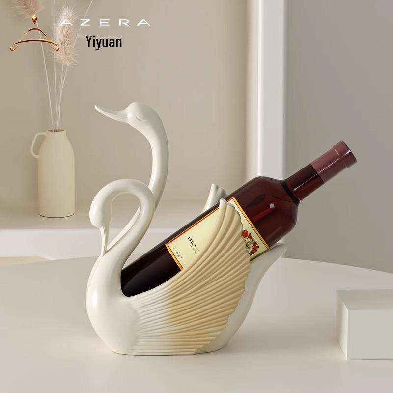 Elegant Swan Ornament for Living Room and Wine Cabinet Décor - Ideal Housewarming or Wedding Gift