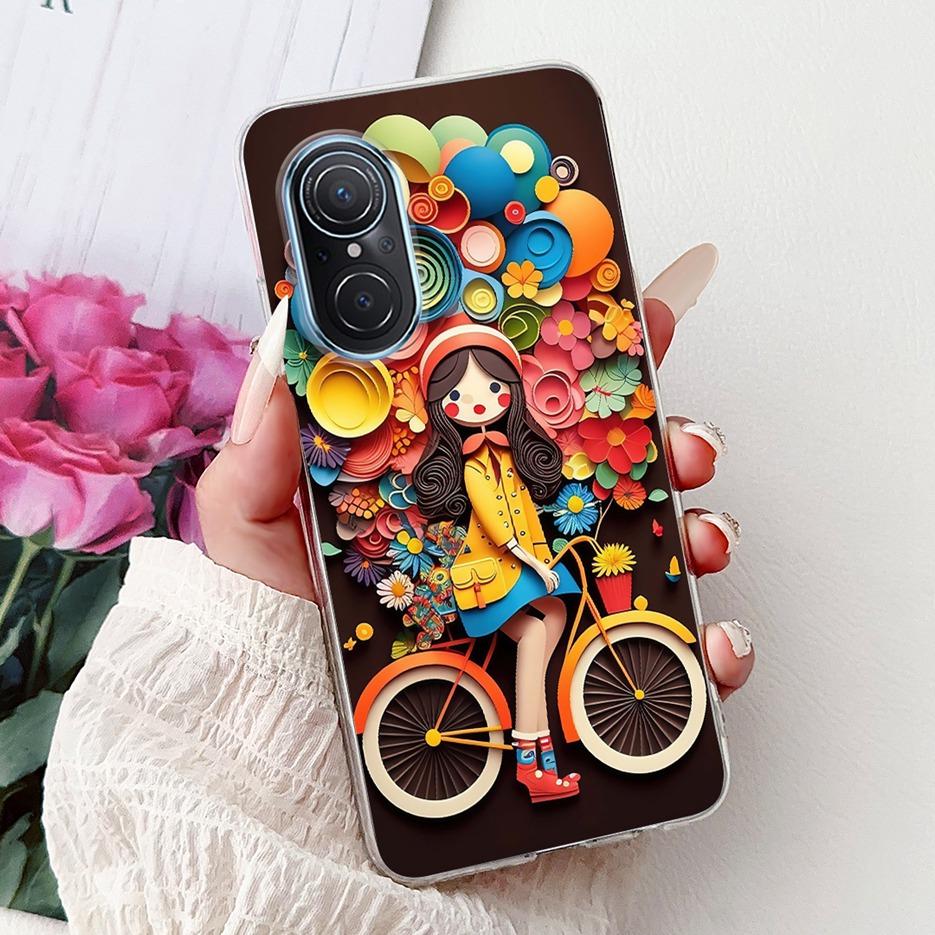 For Huawei Nova 9 SE Case Nova9 Pro Luxury Flowers Painted Cover Soft Slim Phone Case For Huawei Nova 9 Pro Nova9 SE Fundas Bags