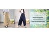 Southeast Asia Women's Casual Loose Ramie Culottes - Wide-Leg All-Cotton Slimming Pants, Eight-Point Length