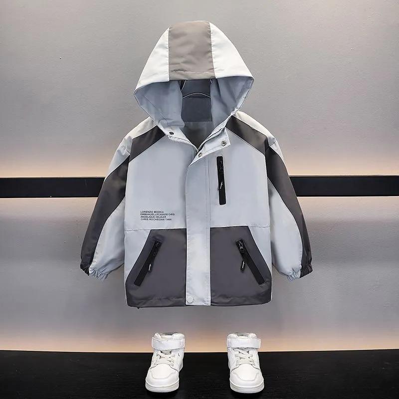 Boys Wear A Storm Jacket Outside Loose Trench Coat Children's Coat Spring and Autumn