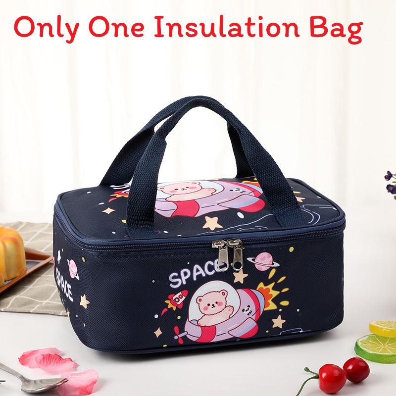 

Cartoon Insulated Lunch Bag With Aluminum Foil For Students And Kids Style A