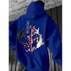 Unisex Oversized Hoodie Met Japanse Koi Zwaard Kerselbloesem Ukiyo-e Print Losse Pasvorm Streetwear