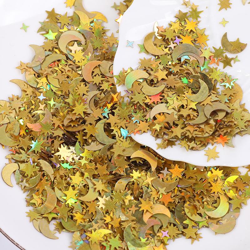 15g/Pack Iridescent Glitter Star Confetti Ramadan EID Mubarak Home Decoration Wedding Birthday Table Scatter Muslim Party Supply