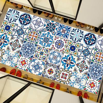 20pcs Bohemian Style Tiles Sticker Kitchen Backsplash Wardrobe Table Bathroom Renovation Mediterranean Peel and Stick Art Wall Decals