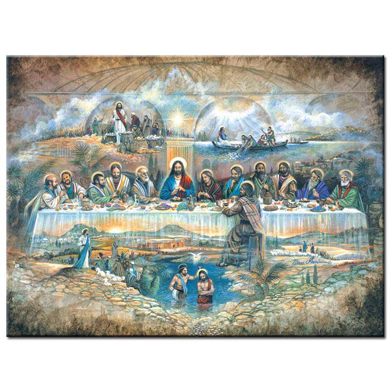 5D DIY Full Square/Round Diamond Painting God's Banquet Home Decoration
