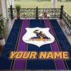 Custom Text Printed Rug Melbourne Storm Non Slip Floor Carpet For Home Room Decor
