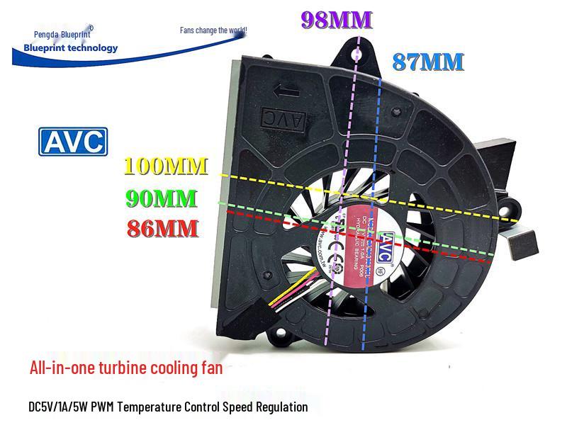 

Original BAZA0920R5U 5V1A Liquid Bearing Turbo Blower Cooling Fan Original Four Wire Interface
