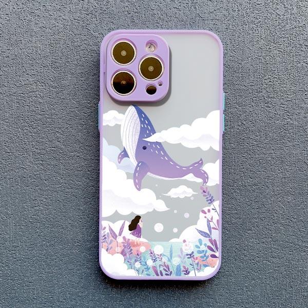 Whale Shockproof Funny Phone Case for iPhone 13 12 11 Pro Max Mini 16 15 14 Pro Max Plus X XR XS 7 8 Plus SE2 Back Cover Fundas