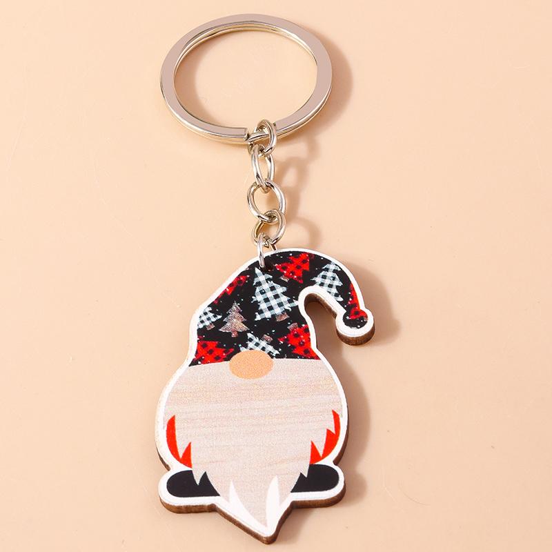 Cute Christmas Key Chain Snowman Santa Claus Key Ring Pendant for Car Key Holder Women Girls Handbag Decor DIY Jewelry Gift