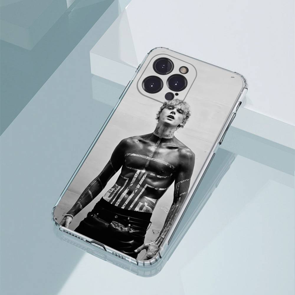 M-Machine Gun Kelly Phone Case For iPhone11,12,13,14,15,16,17,Plus,Pro,Max,Plus,Transparent Cover