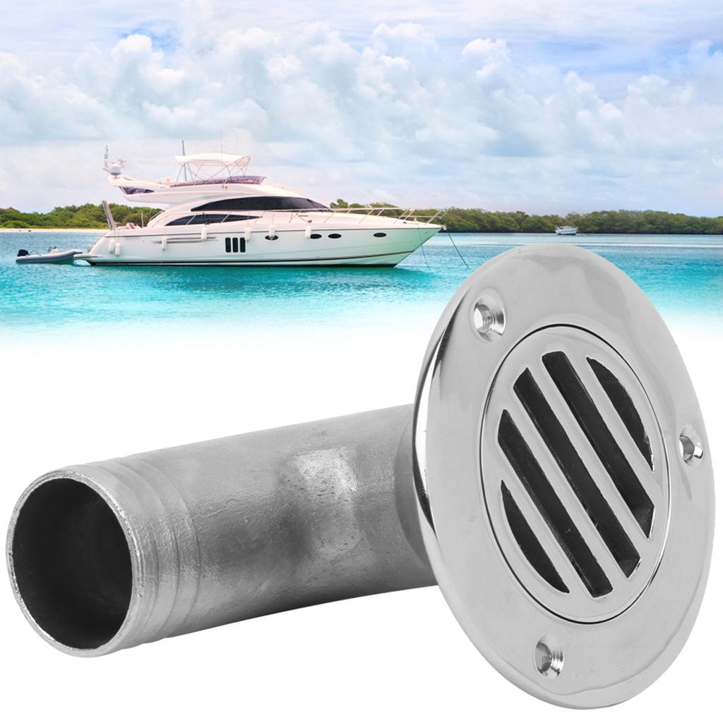 Boat Floor Drain 316 Stainless Steel Marine 90 Degree Boat Floor Deck Water Drain