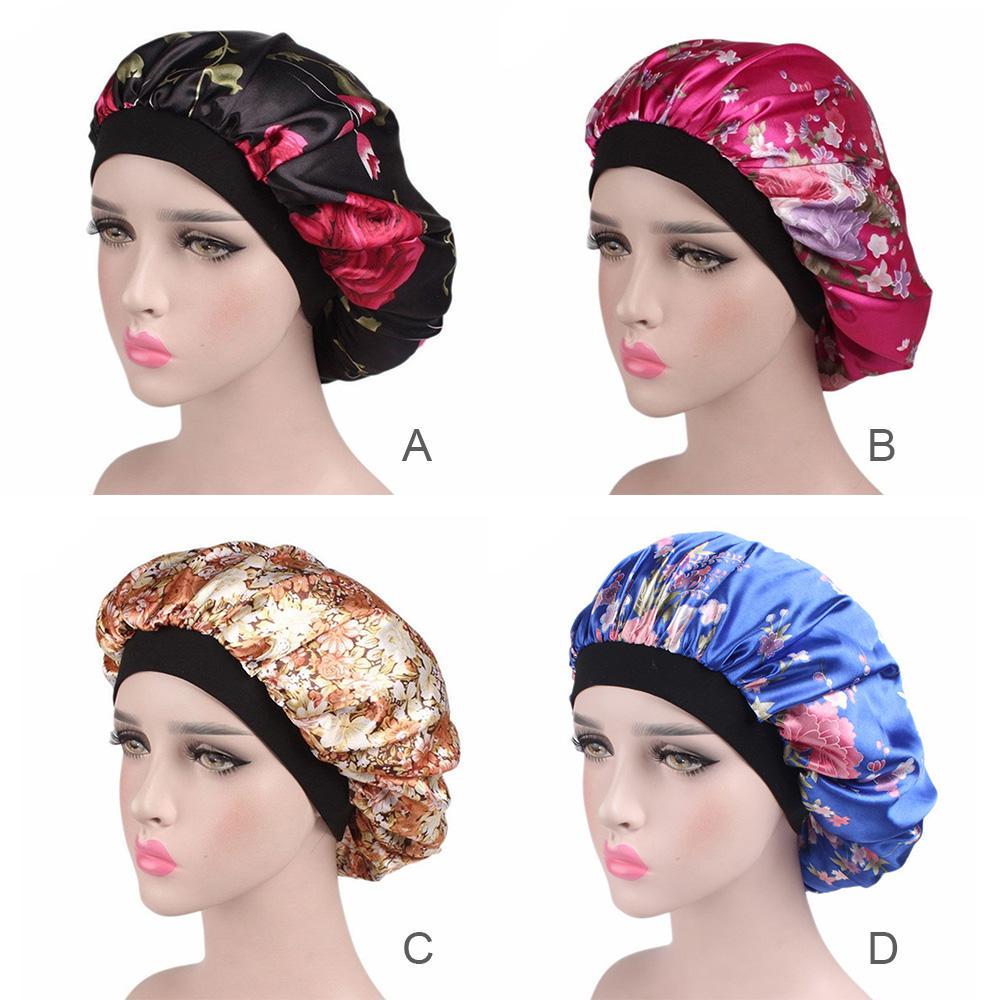 Saten Sac Kap Bonnet Gece Uyku Kap Kadin Dus Basligi Femme Ipek Uzun Sac Kap Sapka Banyo Unisex Dus Kapaklari Aliexpress