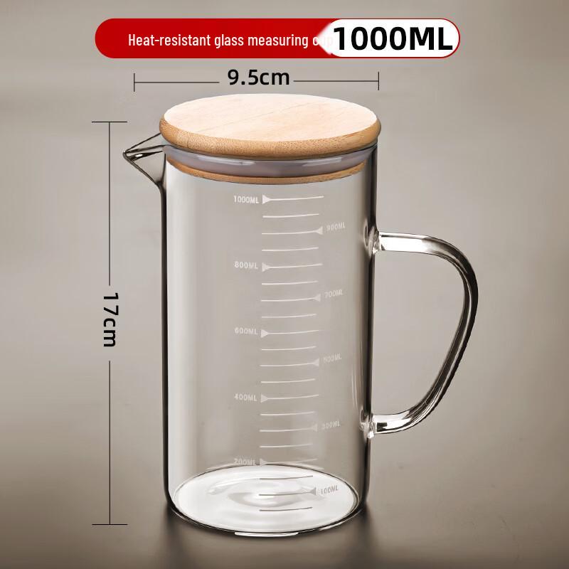 

Borosilicate Glass Measuring Cup Set with Bamboo Lids