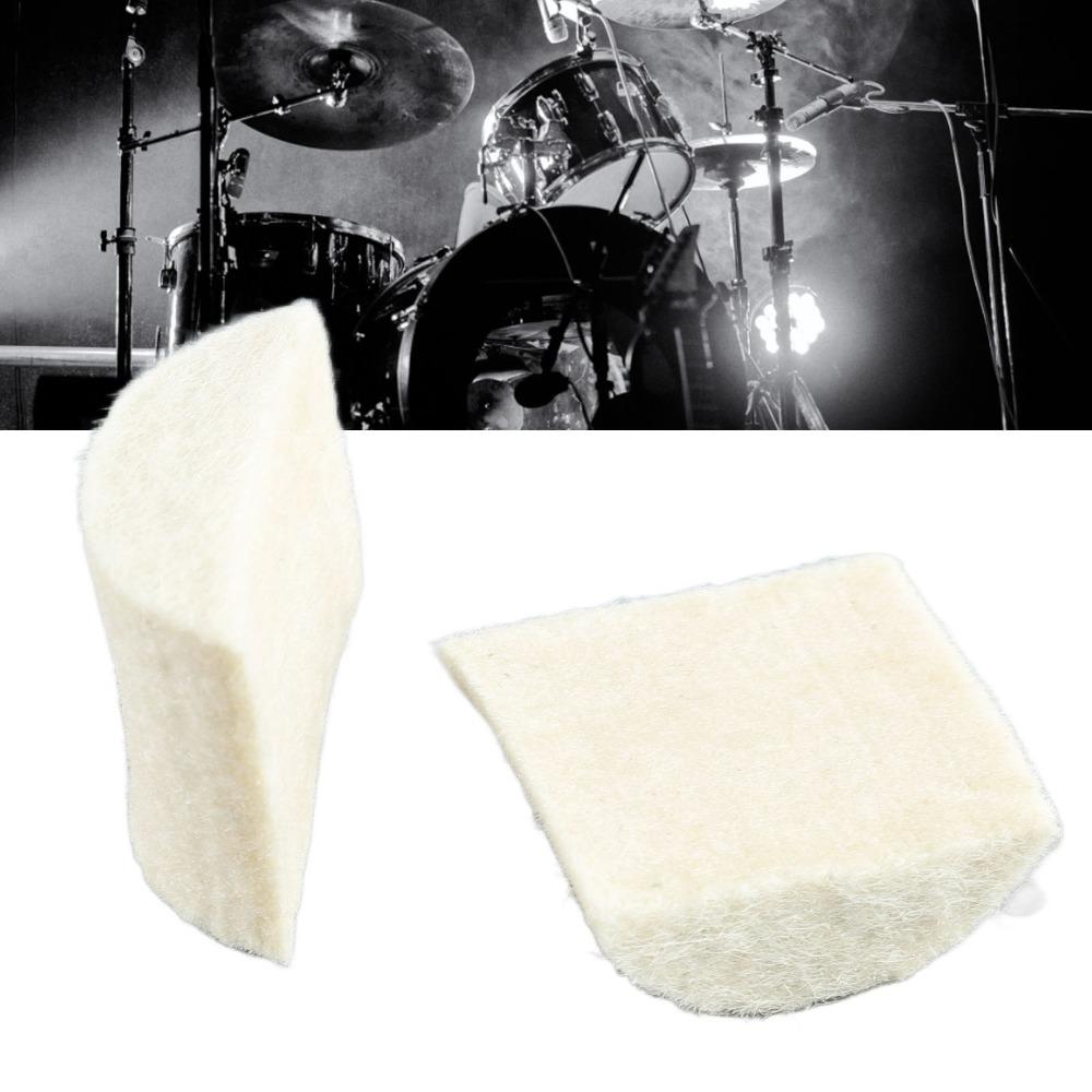 2PCS Felt Material Drum Pedal Beater Lightweight Design Percussion Accessory For Drummers