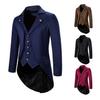 Fashion Men Solid Color Perform Suit Gentlemen Male Tail Coats