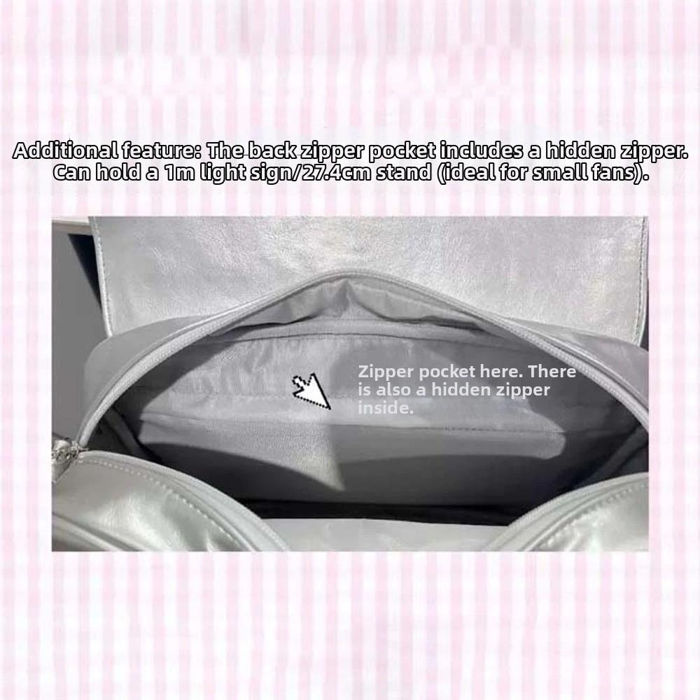 Transparent Convertible Ita Backpack PVC Solid Color Kawaii Uniform Bag Ita Waterproof PU Leather Clear Window Plushie Bag
