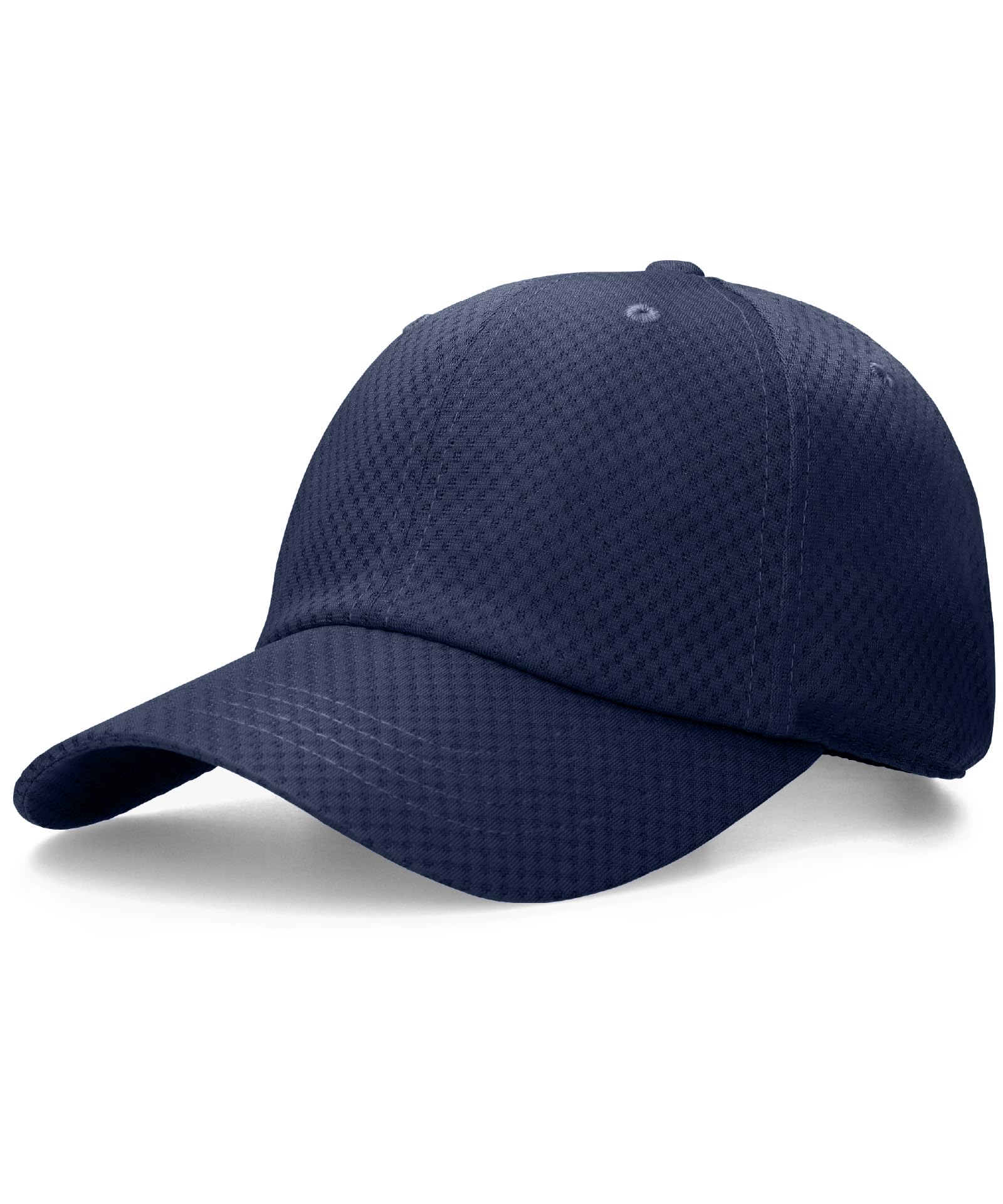 

CASTANO Men s Washable Mesh Cap [Find the Perfect Cap] Breathable Solid Color Women s Unisex UV Protection Navy (Regular) 60cm-63cm