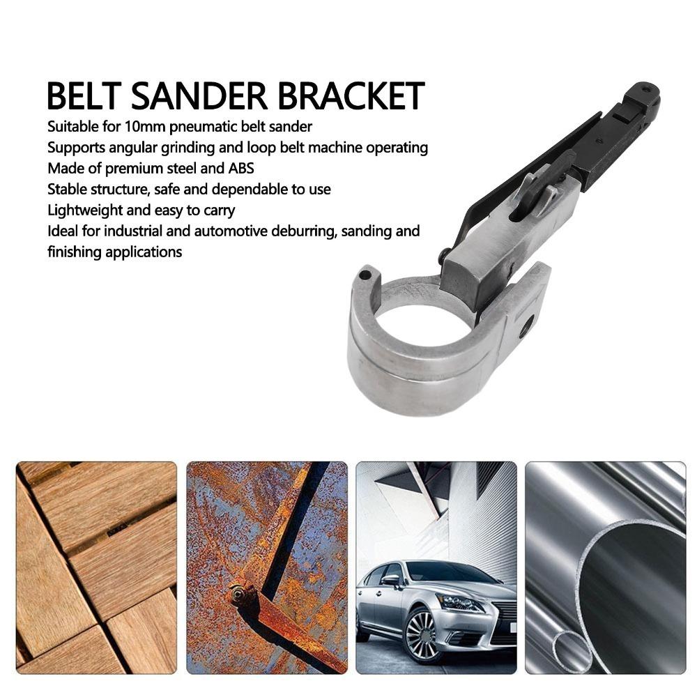 10mm Schaft Bandschleifer Halterung Stahl Schleifbandmaschine Halterung Bandschleifer Adapter Holzbearbeitung